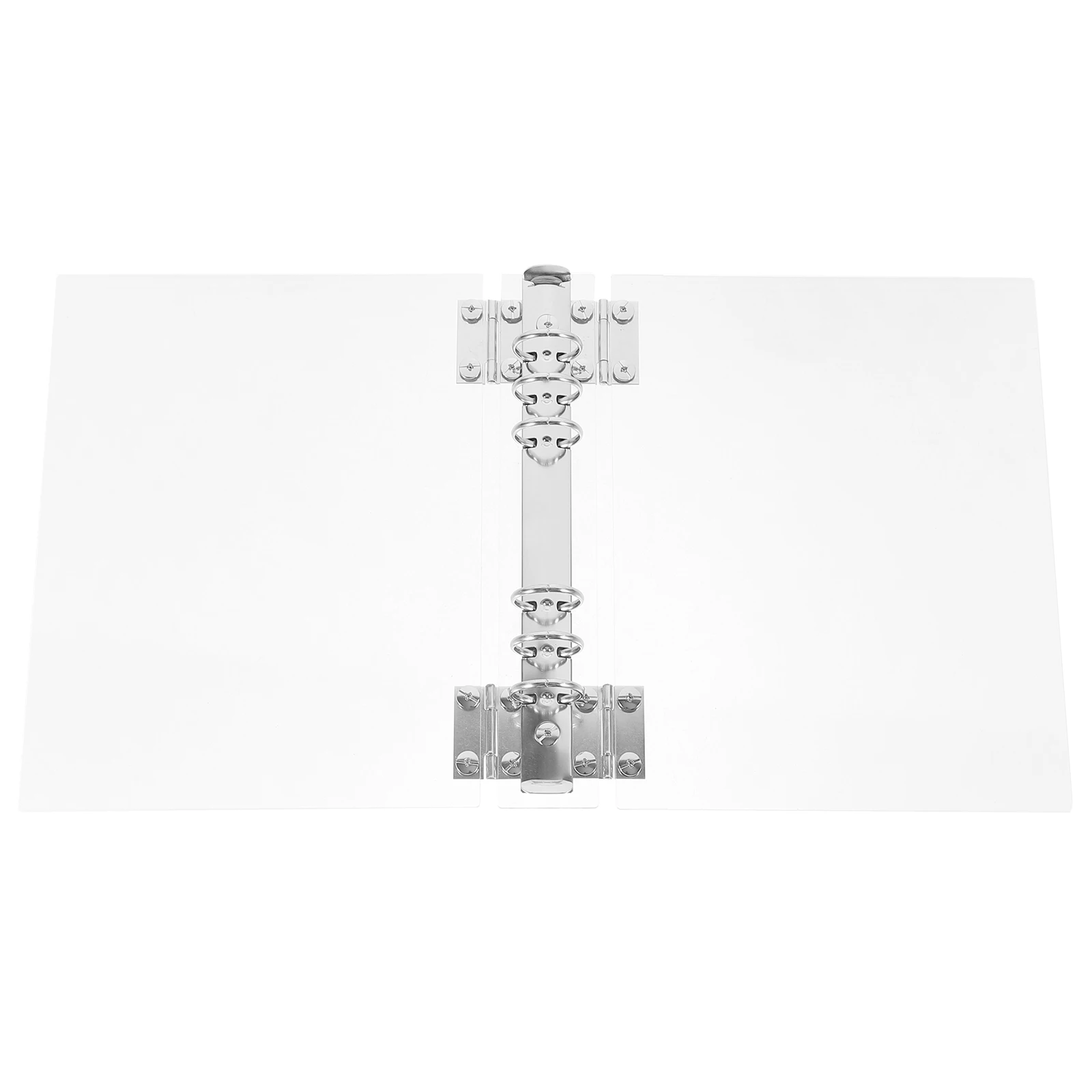 

Clear A5 Acrylic Binder Cover Loose Leaf Notebook Shells Folder Binders Transparent Plastic Document Case Storage