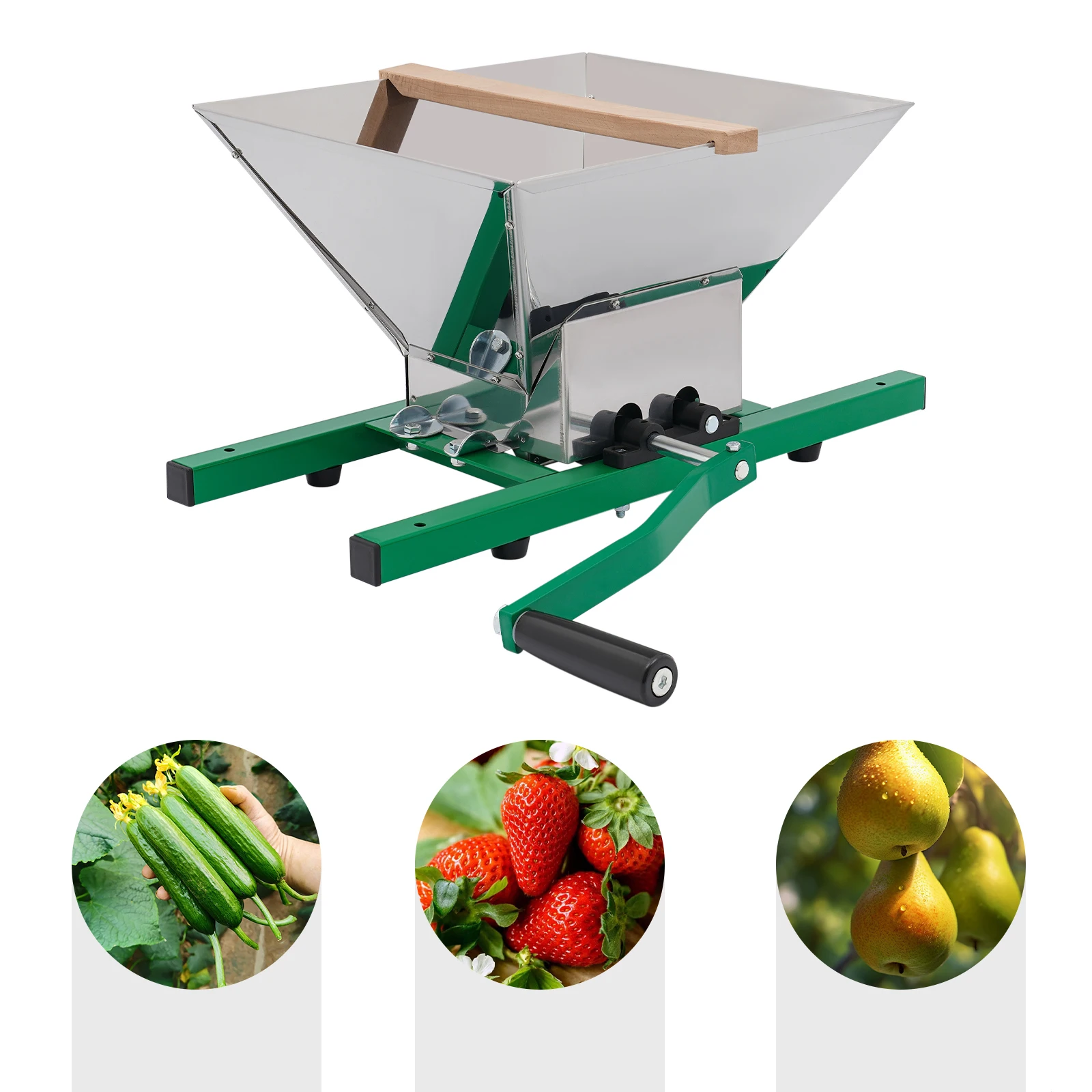 

7L Fruit Crusher Stainless Steel Manual Juicer Grinder Portable Fruit Scratter Pulper Apple and Grape Crusher