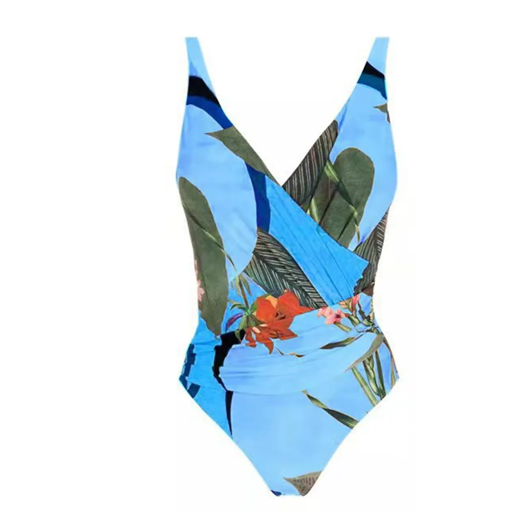 

Swimwear Women's Clothing Swimsuit Summer Print Flower One-Piece Set Beach Style Holiday Wear Maxi Dress Mesh Skirt