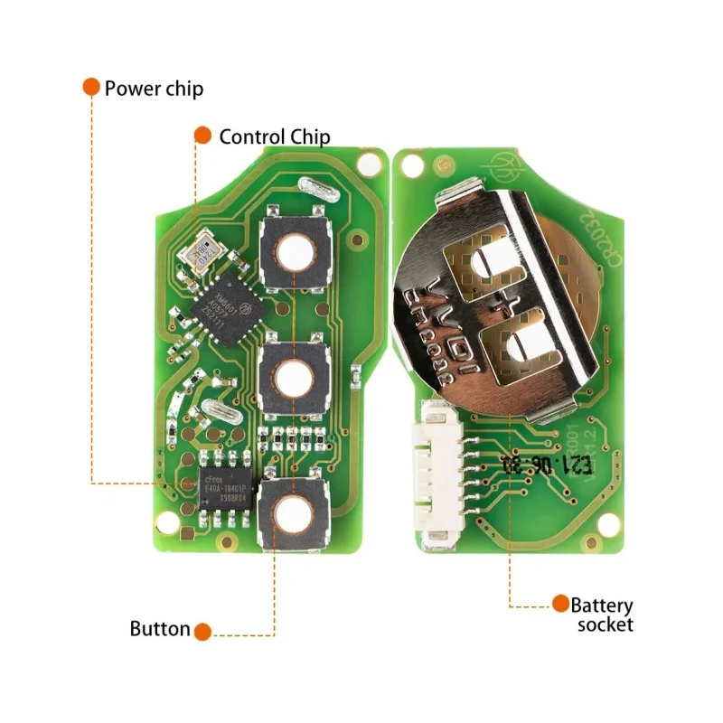 5PCS Xhorse XKB506EN Wire Remote Key 3 Buttons for VVDI VVDI2 Key Tool (English Version)