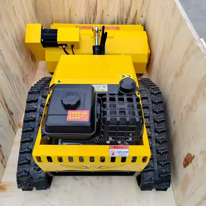 -For New Style Yellow Garden Shrub Flail Mower Remote Control Robot Mower Cutting Width 800mm*