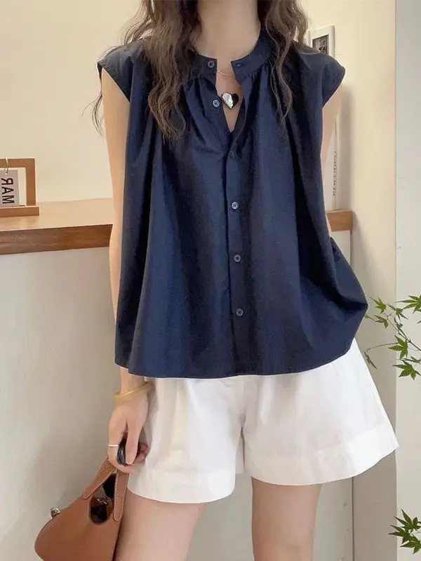 

Slim Fit Women's Short Sleeve Shirt Spring Summer Fashionable Ageless Design French Style Loose Cut T-Shirt Casual Top