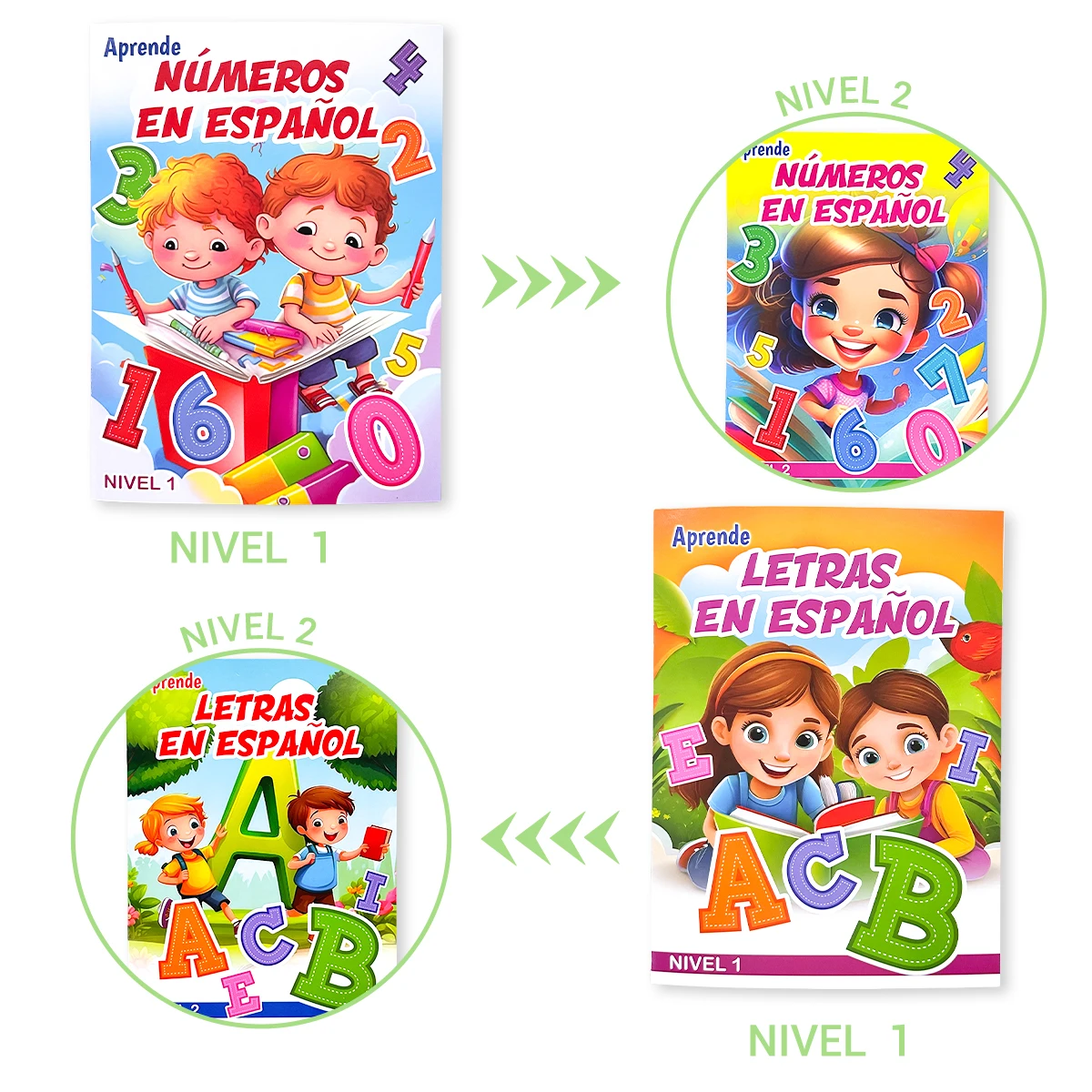 Cute baby learn! Spanish number and letter grading primer for Kids Learning