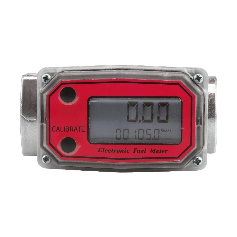 5-120L/Min Multi-unit LED Digital Aluminum Alloy Turbine Flowmeter For Liquid Diesel Fuel Water Flow Meter
