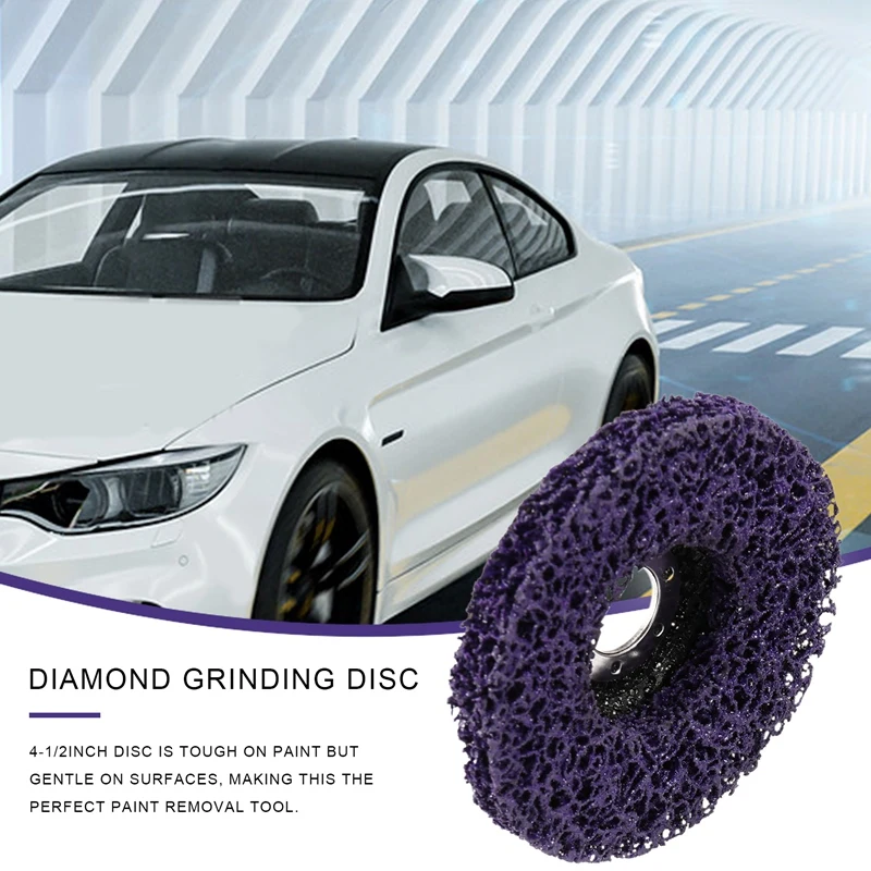 앵글 그라인더용 스트리핑 및 클린 디스크, 녹 제거, 스트립 페인트, 용접 청소, 2 팩-4 1/2 인치 (115mm) X 7/8 인치