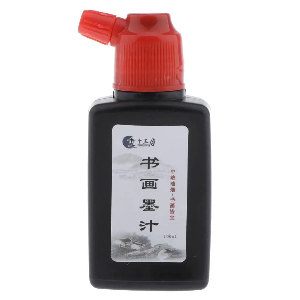 100ml Sumi Calligraphy Set Black Ink Writing Drawing Ink Bottle Painting