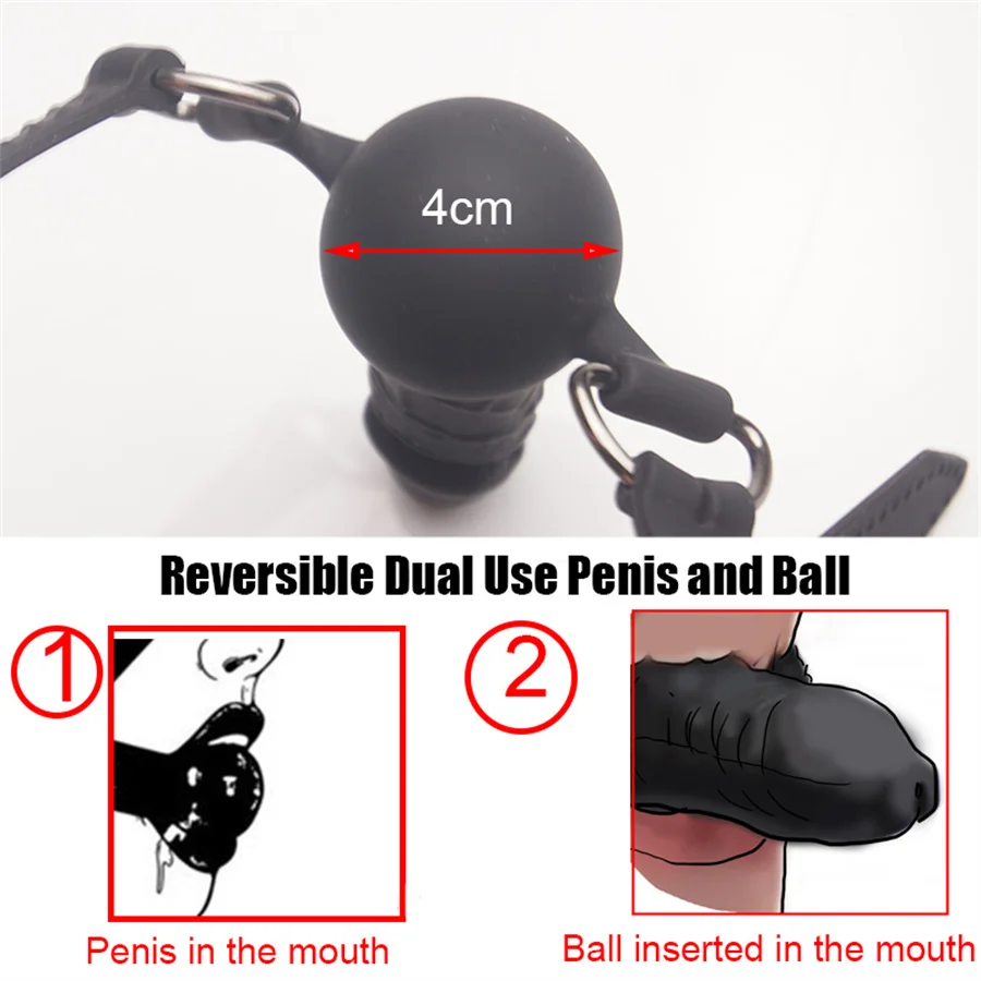 BDSM Soft Silicone Gag Ball Dildo Penis Open Mouth Bondage Sex Toys for Men Women Couple Adult Games Erotic Accessories Slave