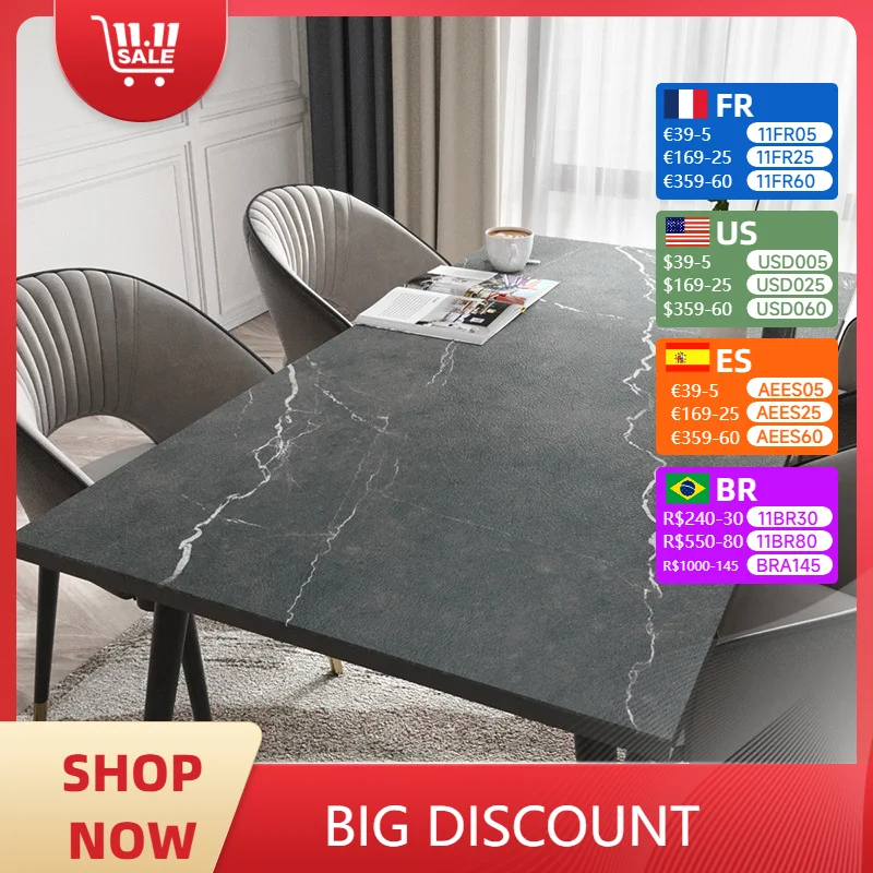 Light Luxury Decorative Dining Table Mats Waterproof Oil-proof PVC Leather Soft Mats Coffee Table Anti-scalding TV Cabinet Mat