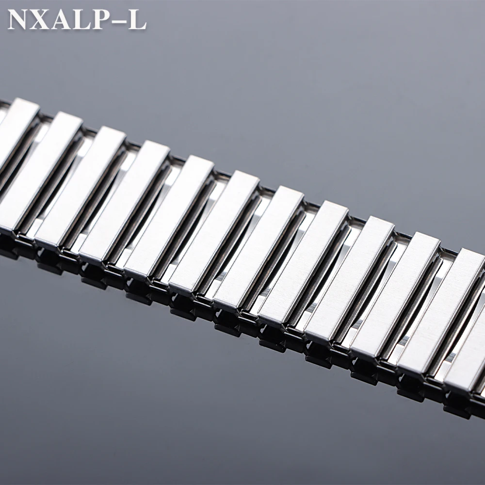 18 مللي متر 20 مللي متر 22 مللي متر الفولاذ المقاوم للصدأ مطاطا تمتد حزام لهواوي لسامسونج غالاكسي ساعة ذكية الفرقة المعادن توسيع معصمه