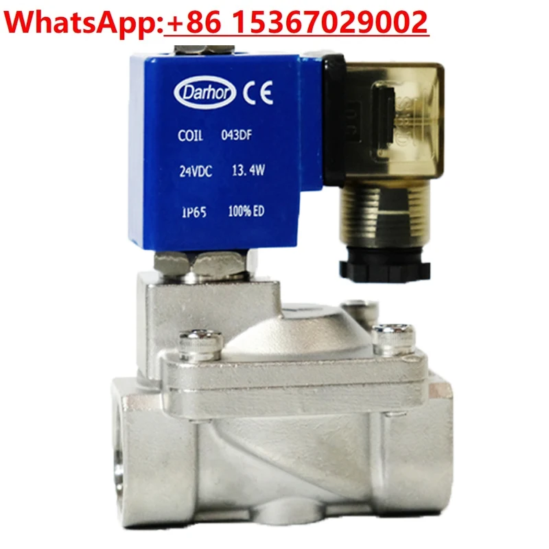 

Оригинальный нормально закрытый электромагнитный клапан высокого давления из нержавеющей стали 16 кг, 4/6 минут, 1 дюйм, пилотная диафрагма, водяной/воздушный клапан