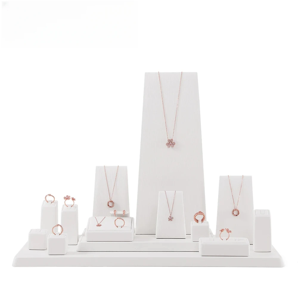 

Для Yinbeini Ring Halskette Ohrringe Aufbewahrung st Duer Pu Leder Schmuck Зуehör Display Set Anhänger Armreif Ölalter tt0