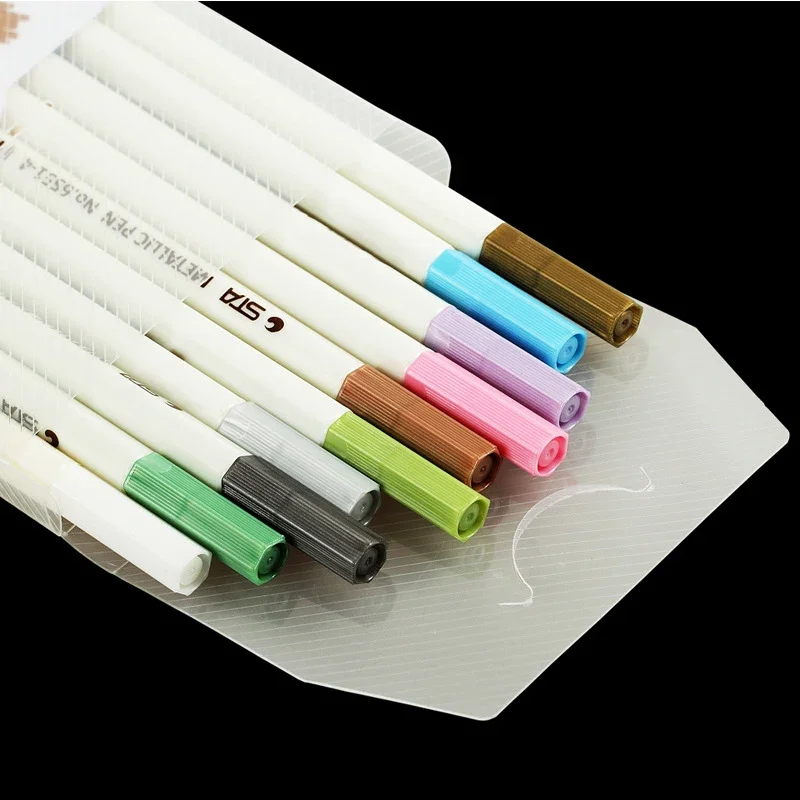 Colored Ink Pen Art Marker Pen for Scrapbook Photo Album Drawing Watercolor Gel Pens Office School Stationery Supply