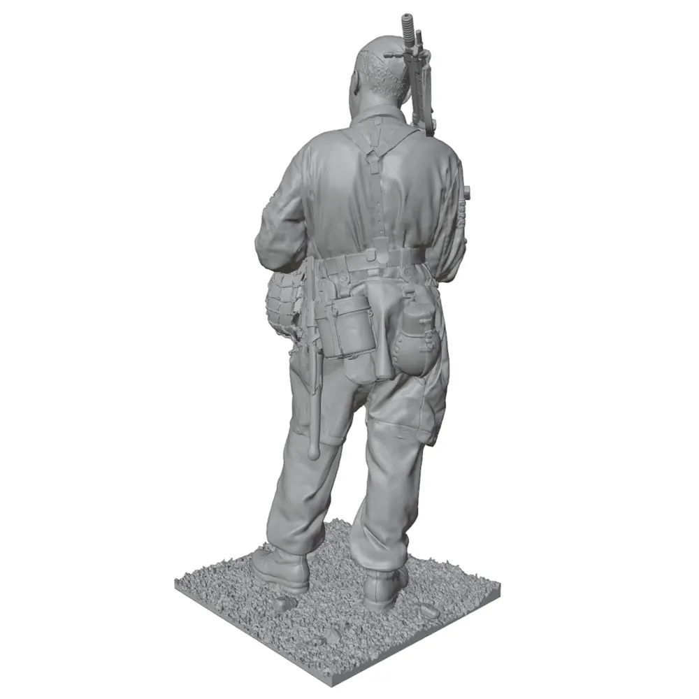 1/24/18/16/12 Warrior Resin Model Kit GK Micro 3D Printed Grey Model Statue, High Precision Resin Model Hand Uncolored