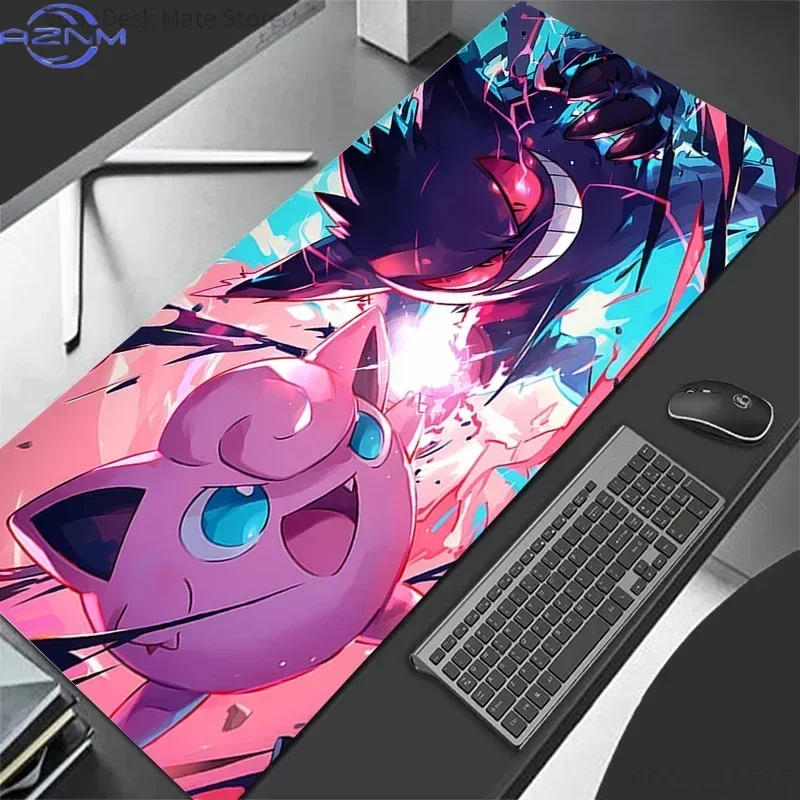 cartoon  Mouse Pad Large Gamer Pokemon Gengar Keyboard Desk Mouse Mat Office Convenient MousePad Student Writing Desk Pad