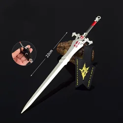 22cm Final F16 Peripheral Fantasy Metal Weapons Sword of The Slime Model 1:6 Crafts Toy Display Item, Collectible for Game Fans.