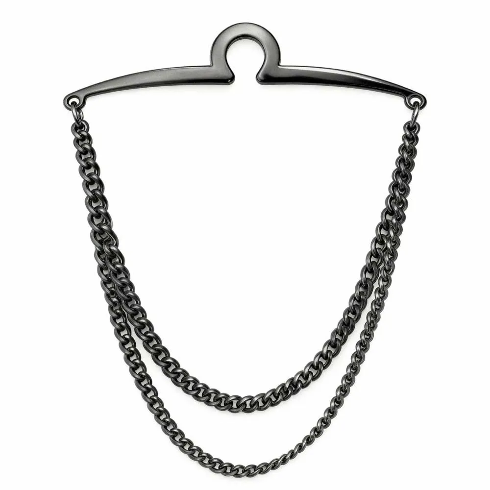 Secure Button Hook Design Shirt Button Tie Chain Highly Polished Minimalist Geometric Arch U-Shaped Necktie Link