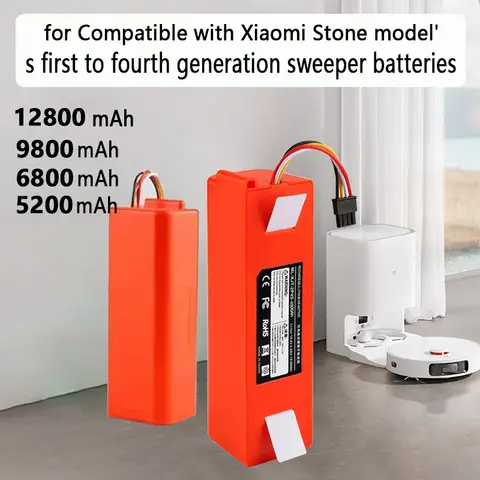 Replacement Battery For Xiaomi Roborock S50 Robotic Vacuum Cleaner S53 S55 S60 S51 S5 S6 S7 S52 S4 Full Series sweeper batteries