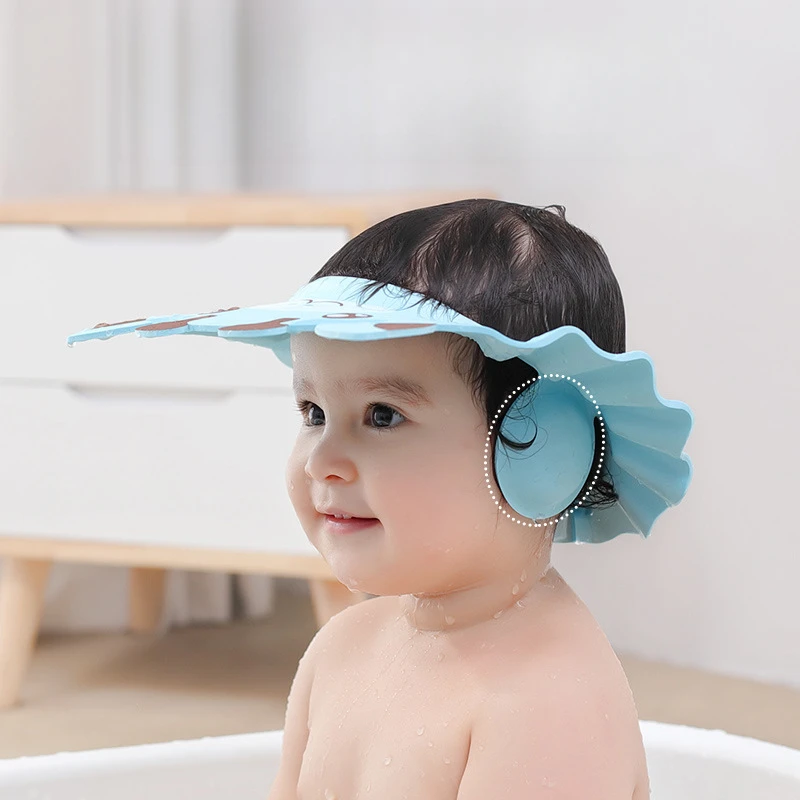 EVA Baby Shower Soft Caps Adjustable Hair Wash Hat For 0-6 Years Children Shampoo Bathing Shower Protect Head Cover