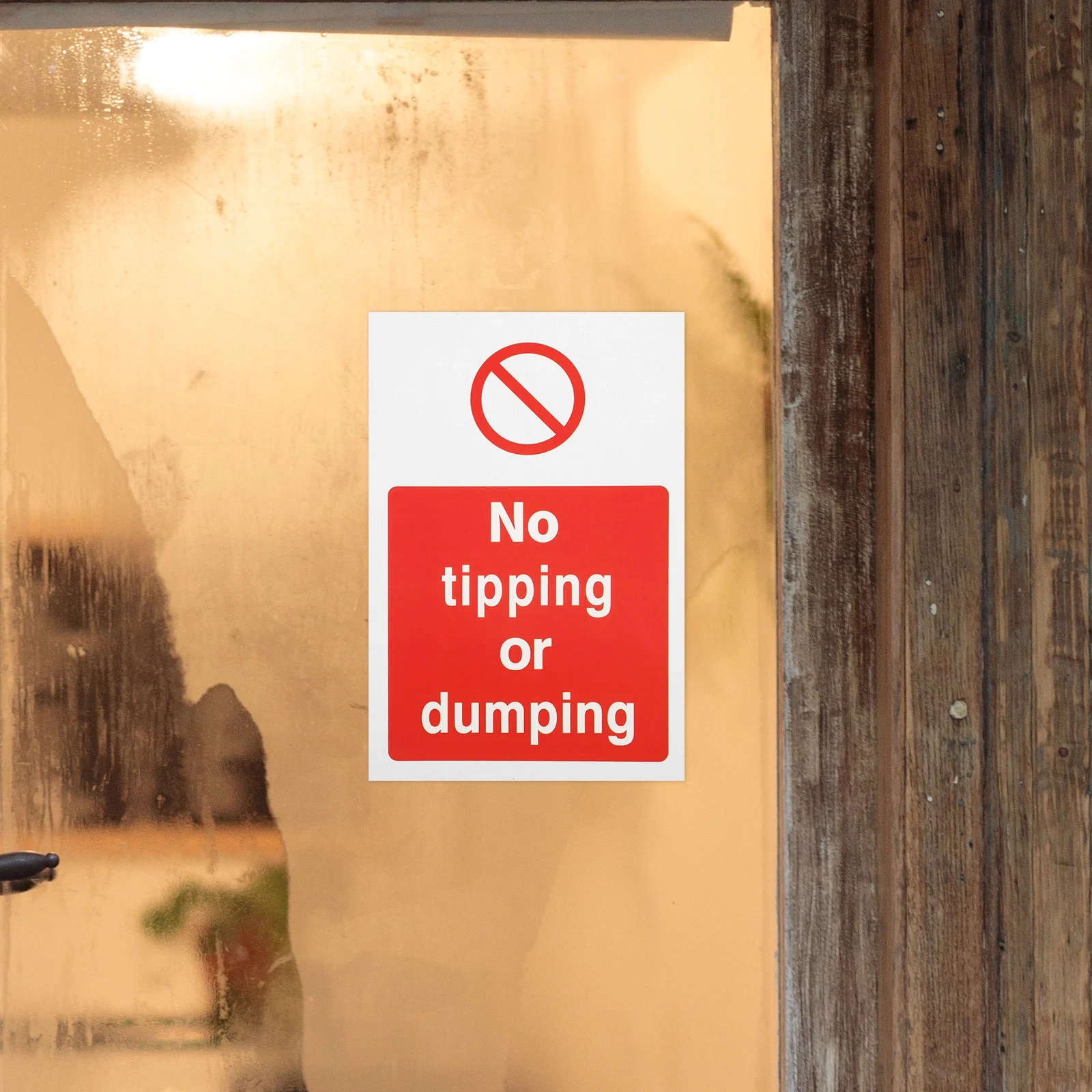 

10 Pcs No Dumping Sign Labels Signs Decal Stickers Cell Phone Self Adhesive The Pet Caution Staff