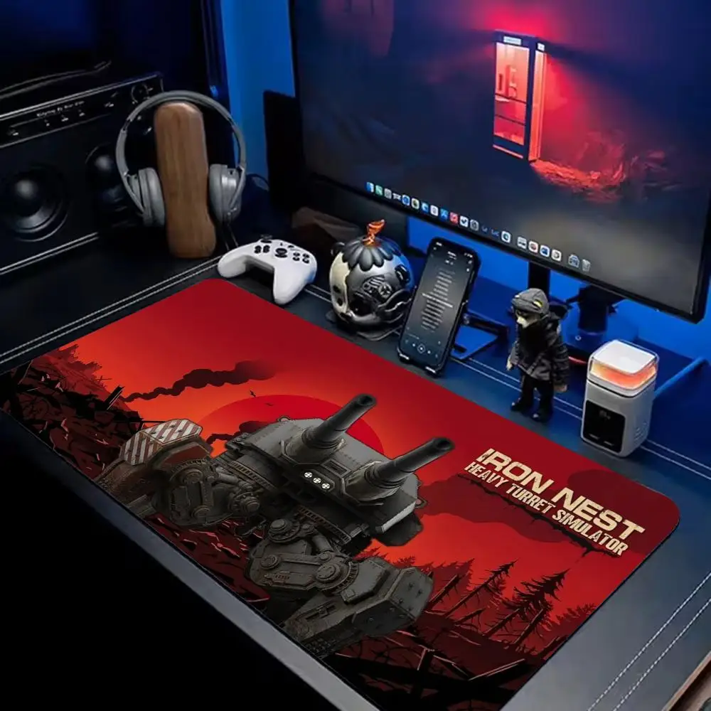 IRON NEST Heavy Turret Mouse Pad Extra Large XXL Extended Gaming Desk Mat Customizable natural non-slip rubber