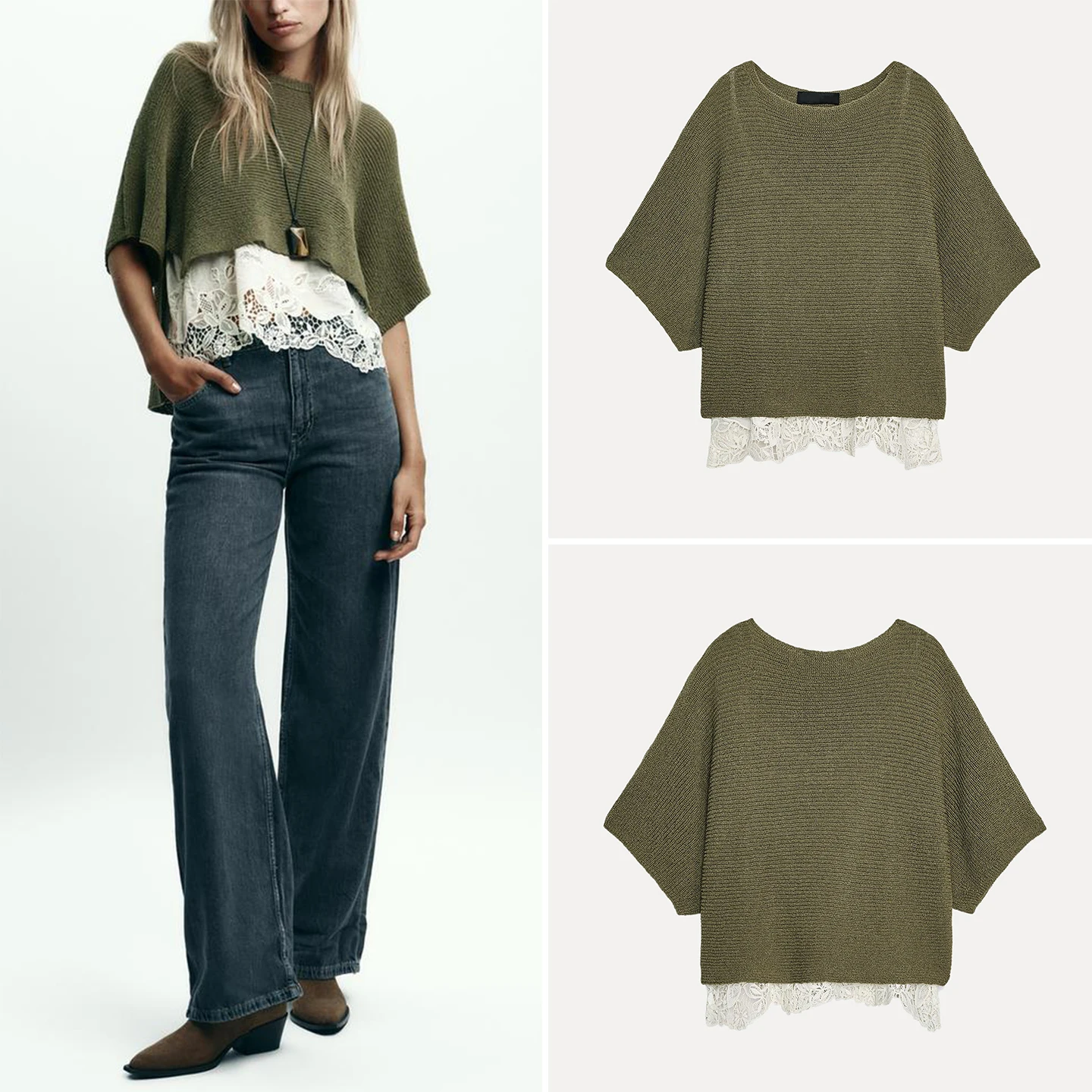 

2025 Autumn New Sle Women's Casual Commute Knitted Sweater Patchwork Leisure Faion Chinese Manufacturer Z Brand