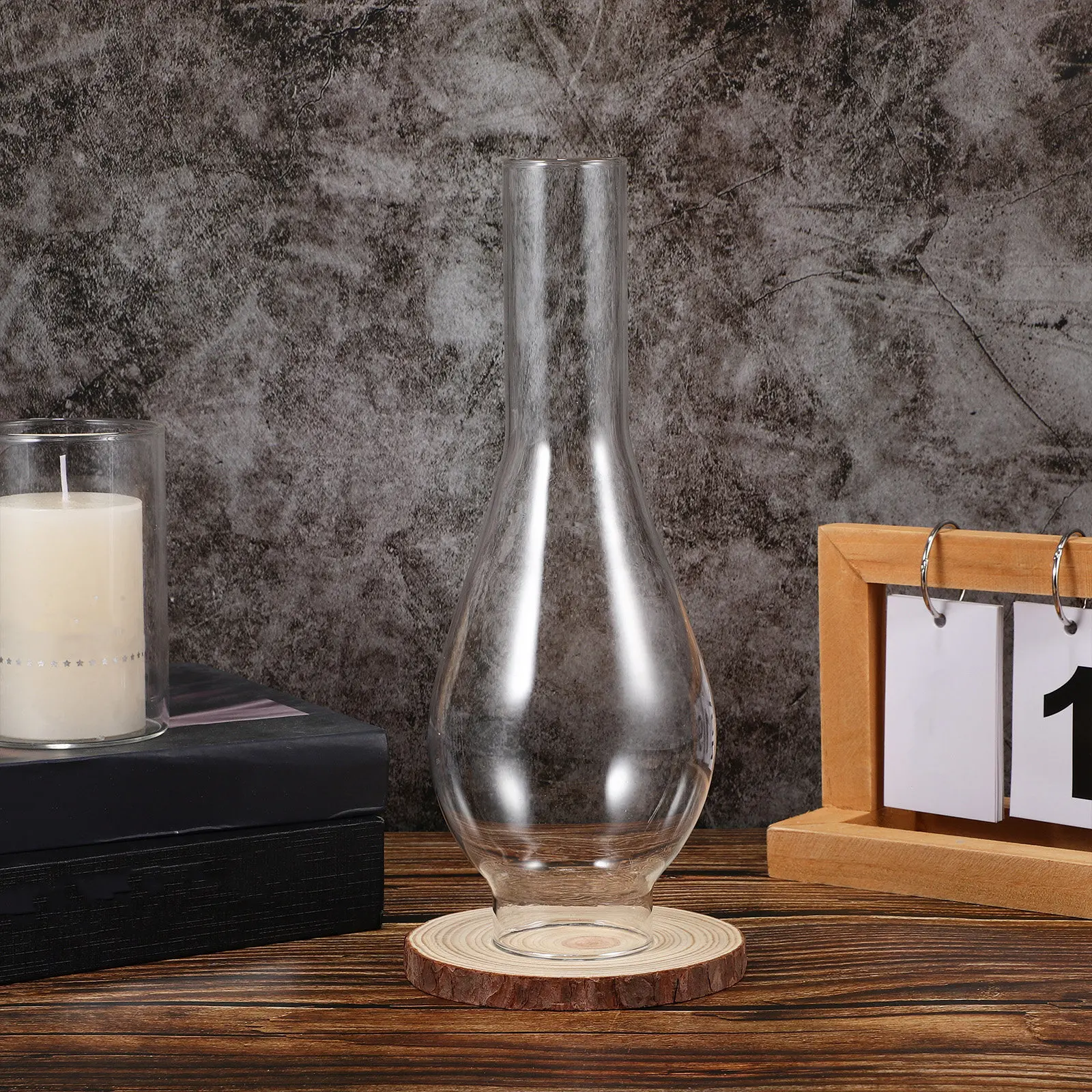 Clear Glass Lamp Globe Replacement for Oil Lamp Hurricane Shade Lantern Parts Chimney Retro Design