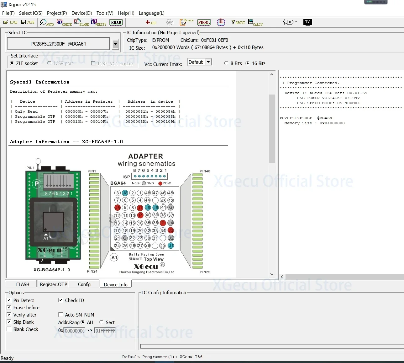 Imagem -06 - Kit Adaptador em V2.0 Bga64 Apenas para Programador Xgecu T56 com Suporte de Sonda de Teste Xg-adp-bga64a Xg-adp-bga64p2 Mais Novo