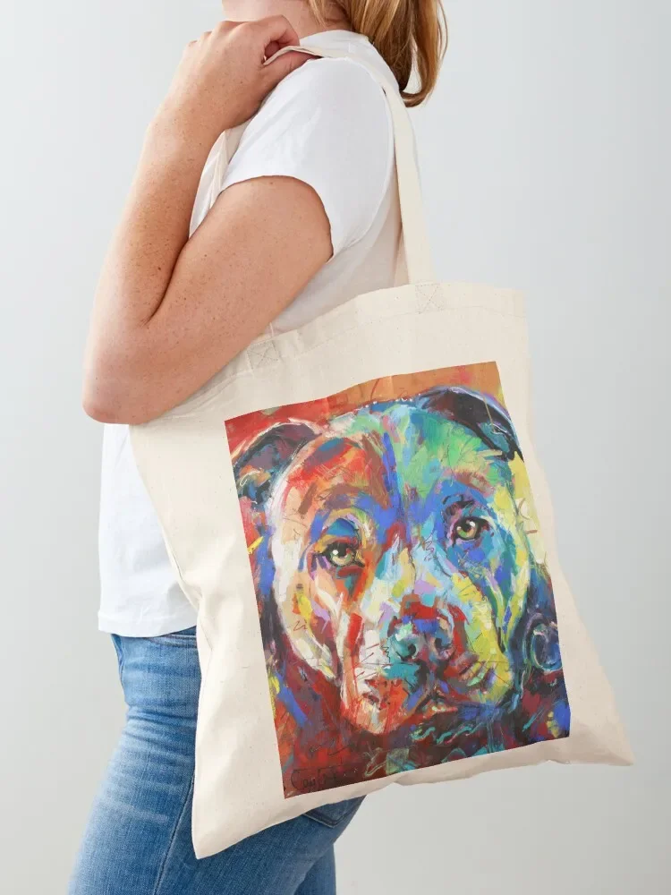 Stafforshire Bull Terrier Tote Bag tote bag custom tas kantong lucu tas jinjing kanvas Canvas stote