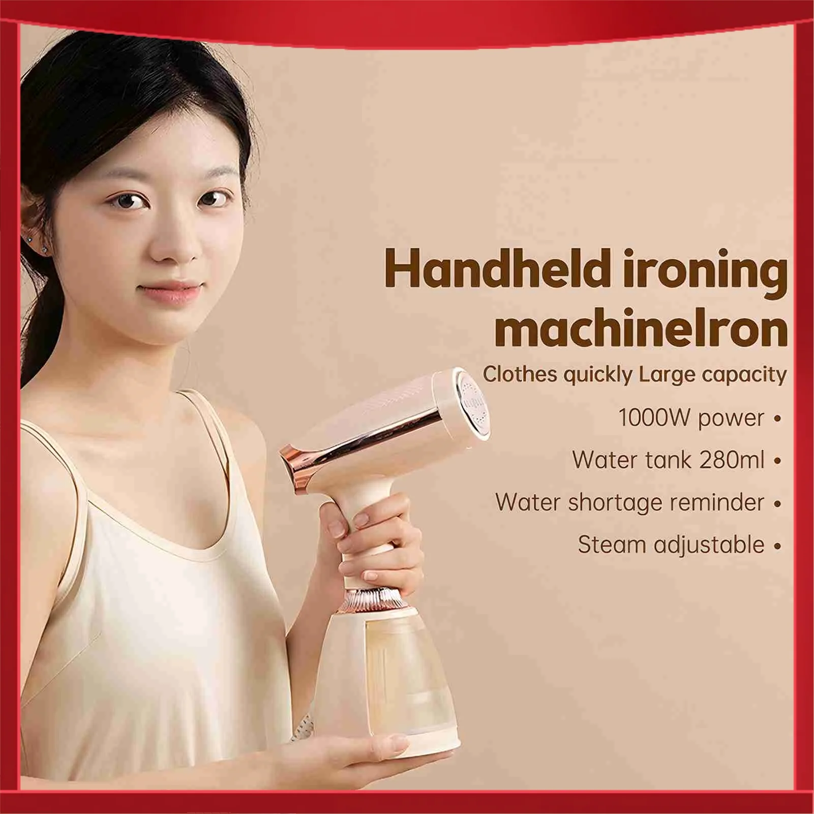 

Ручной отпариватель для одежды 1500 Вт с большим резервуаром для воды и регулируемыми настройками подачи пара