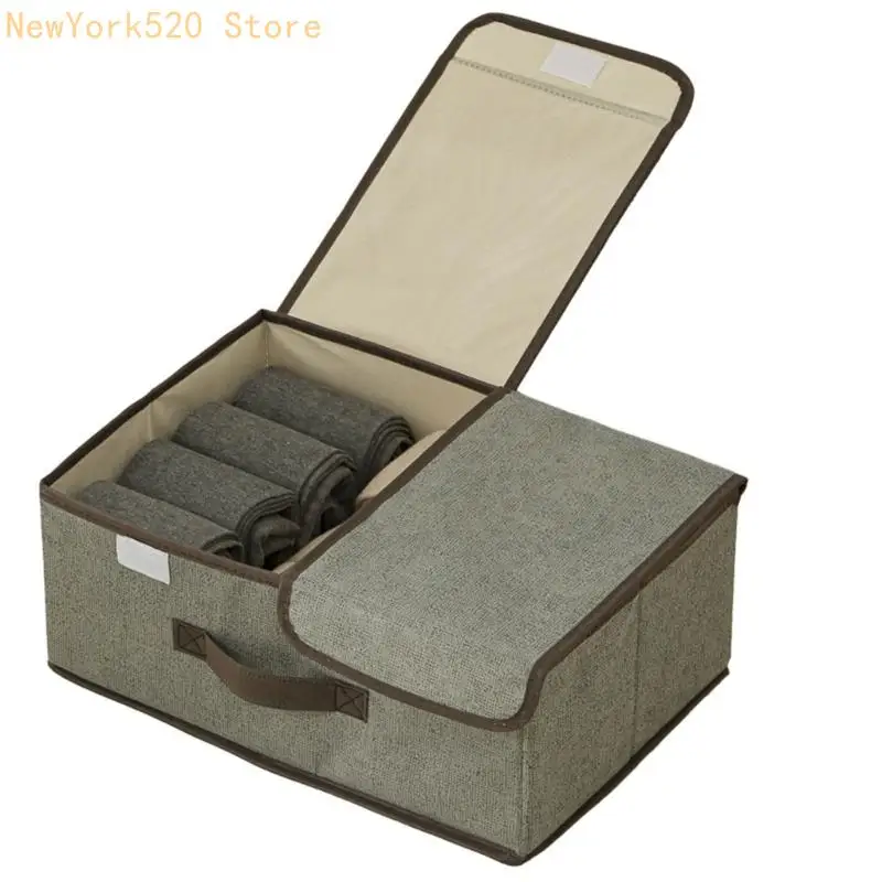 Space Saving Foldable Clothing Storage Box Non Woven Fabric Organizers N84C