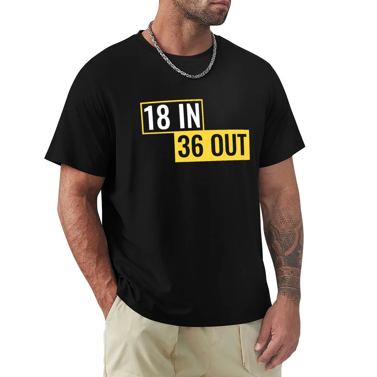 

18 In, 36 Out T-Shirt anime t shirts blacks T-shirt men