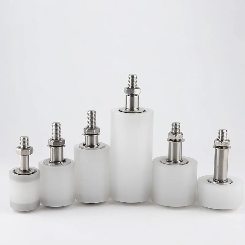 White Thickened Bearing Nylon Guide Roller Gate Wheels - Sliding Or Cantilever Gates Positioning Guide Translation Door Wheel