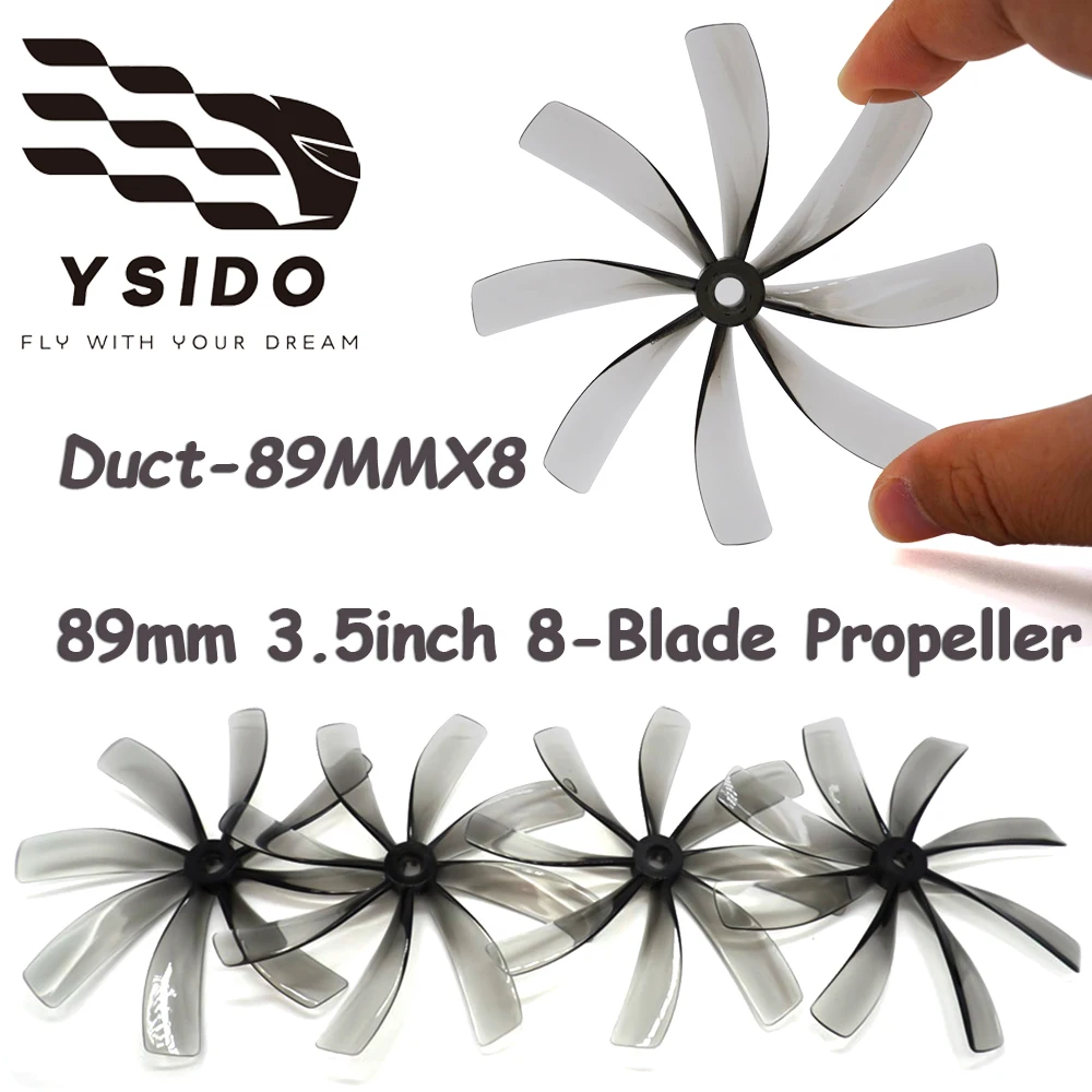 ​2/4Pairs 89MMX8 89mm 3.5inch Propeller 8-Blade Prop 5mm Shaft CineWhoop ProTek35 For RC FPV Racing Drone Quadcopter Duct DIY