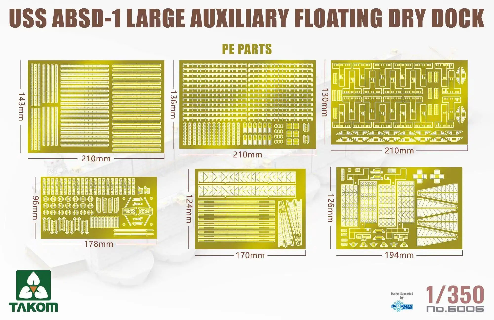 Takom 6006 1/350 USS ABSD-1 Large Auxiliary Floating Dry Dock