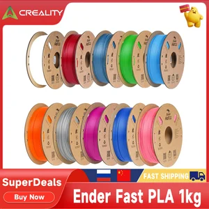 Creality Ender Fast PLA Upgrade Filamen Printer 3D Multiwarna Warna 1.75 MM 1KG Kecepatan Tinggi 300mm / s Bahan Kawat Cetak 3d 10 filamen kreasi penjualan terbaik - №