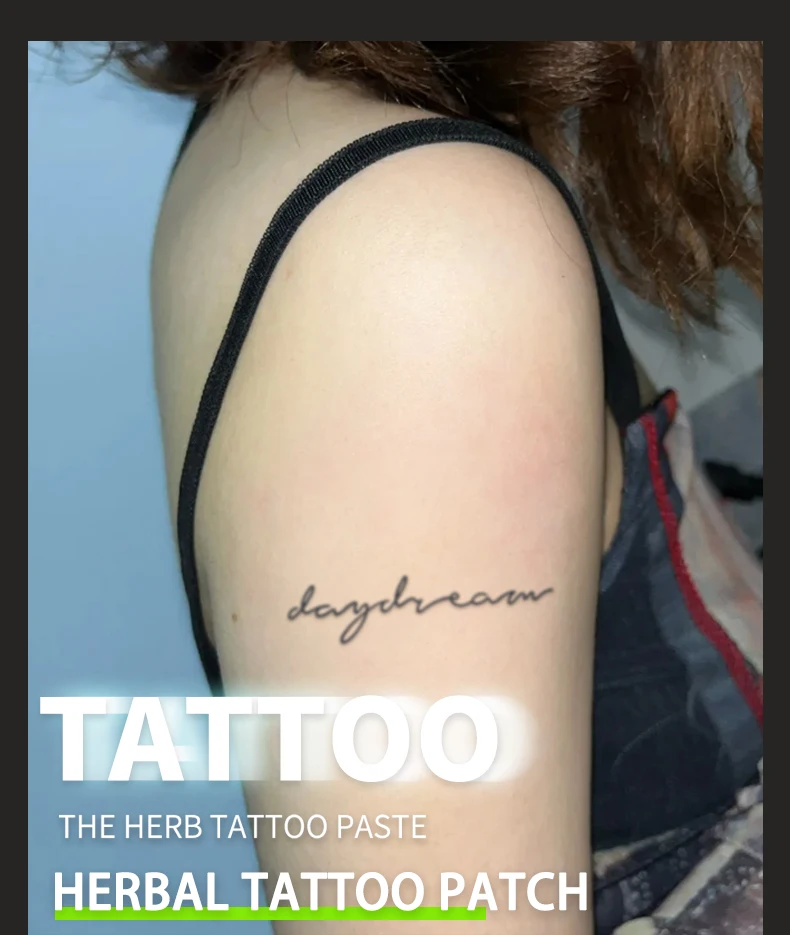 Einfaches Gedicht, wasserfestes temporäres Tattoo für Arm und Handgelenk, langlebiges, realistisches Fake-Tattoo für Männer und Frauen – Detail 1
