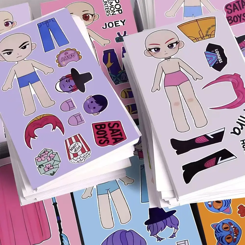 5/10pcs KPop Devil Hunter Cartoon DIY Stickers Bulk Anime Graffiti Stickers, Suitable for Luggage, Computer, Water Bottle