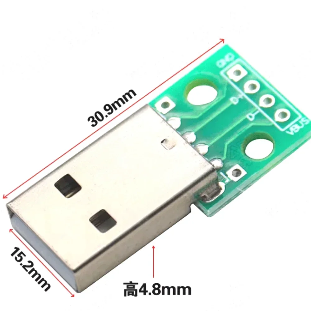 10pcs Type A USB Male To DIP 2.54MM PCB Board Power Supply DIY Adapter Converter Module 4 pin For Arduino