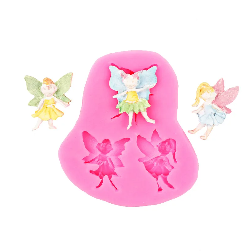 3 Little Bees, Cake Mold DIY Silicone Fondant Baking Sugar Embossing Mold 15-198
