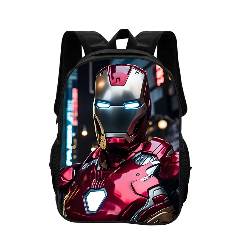 Iron Man กระเป๋าเป้สะพายหลังการ์ตูน Superhero กระเป๋าเป้สะพายหลังเด็กเด็กกีฬากลางแจ้งกระเป๋าเป้สะพายหลังเด็กของขวัญ