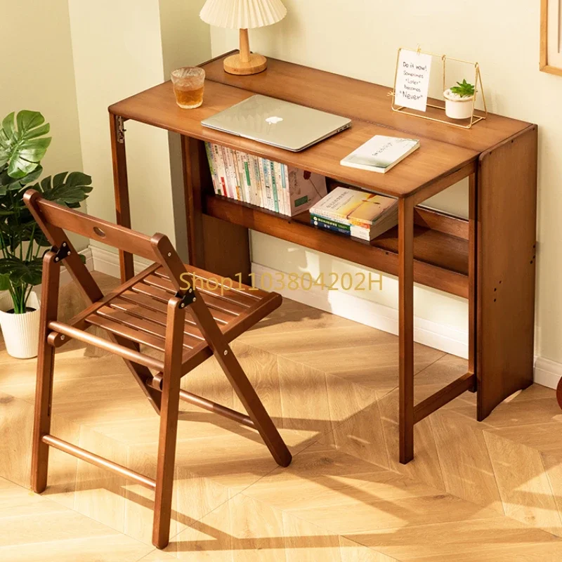 

Folding Desk Computer Table Desk Student Household Small Desktop Solid Wood Bedroom Bedside Writing Workbench