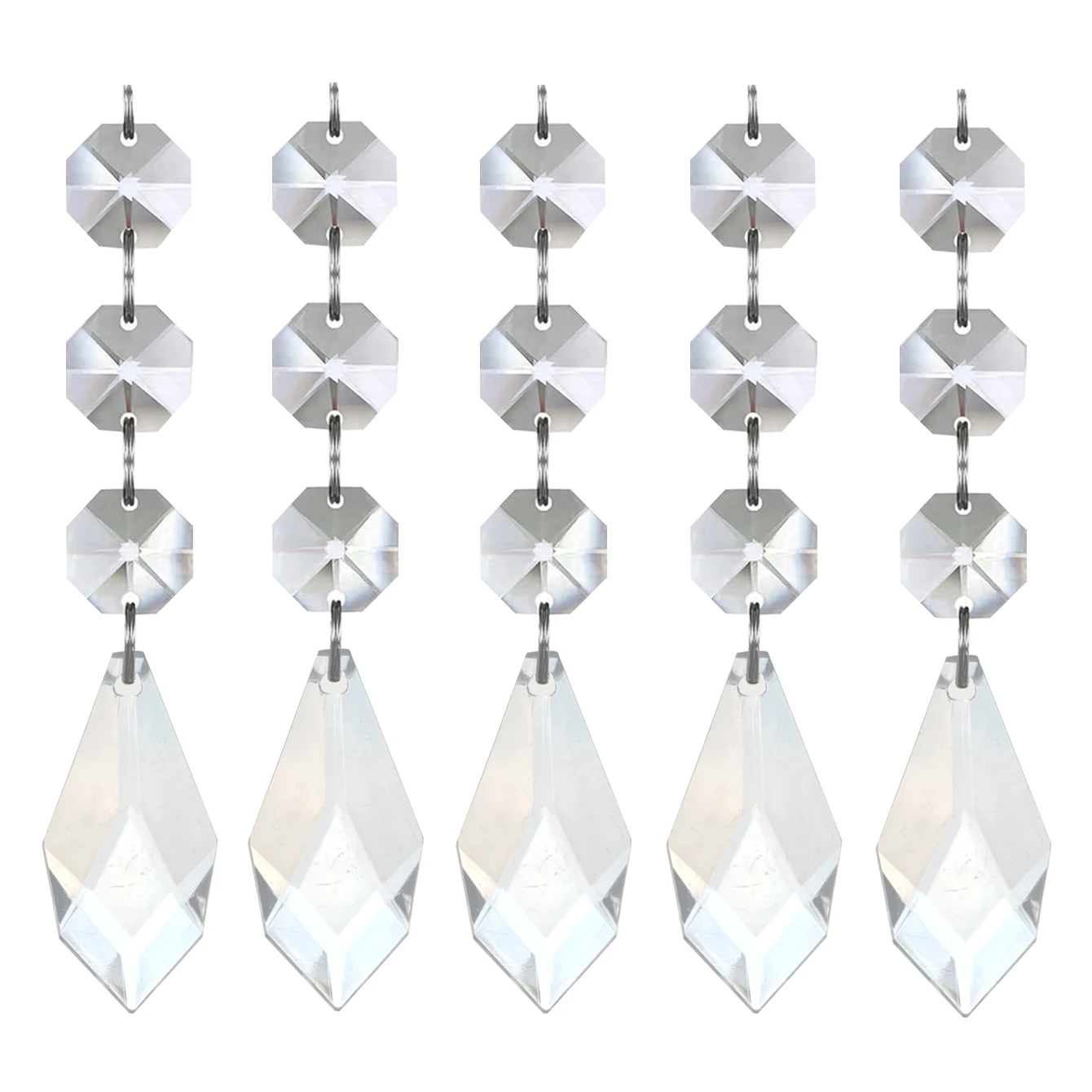 10PCS Crystal Pendants Chandelier Decoration Outdoor Garden Tree Decorations Pendants Holiday Celebration Wedding Party Decor