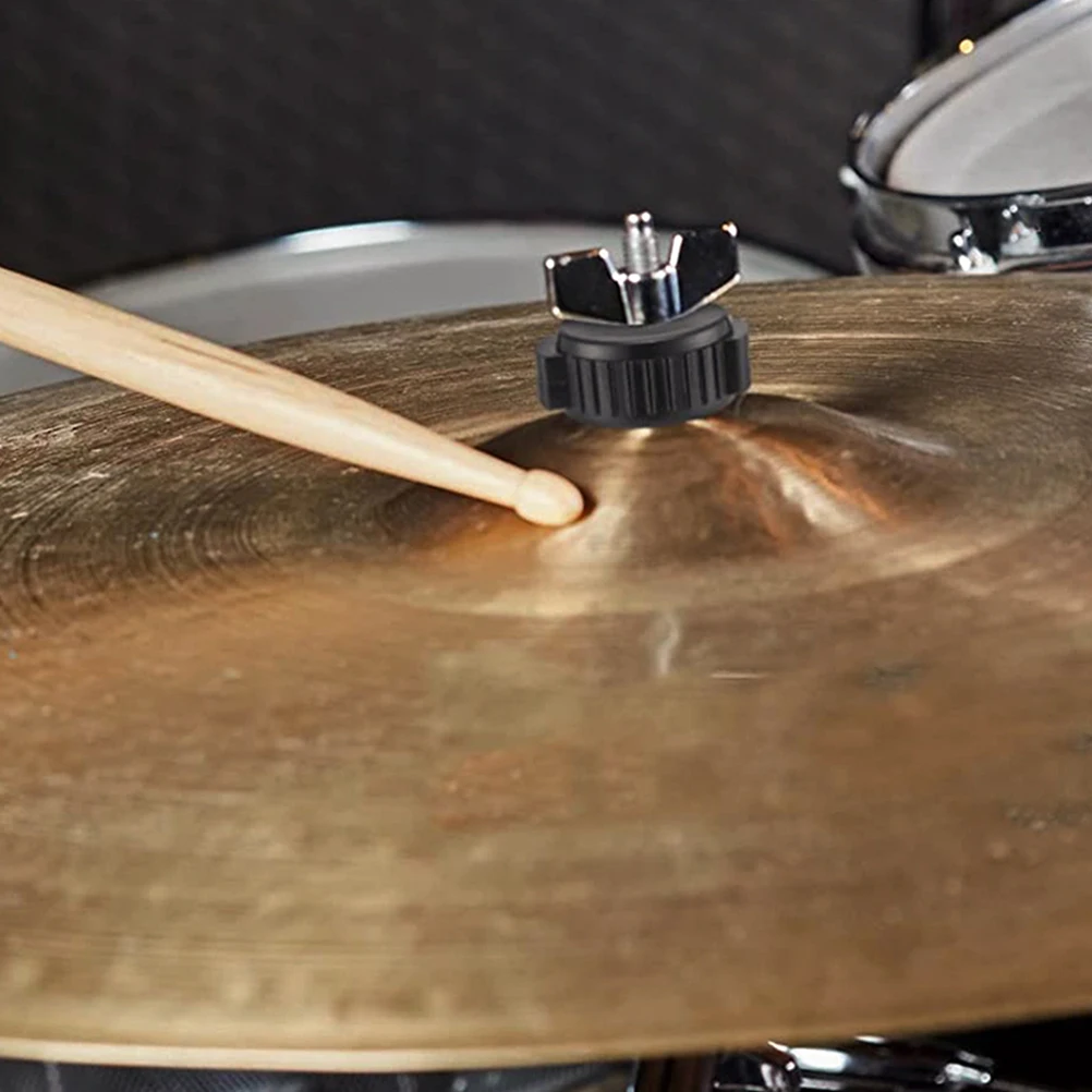 

6pcs Black Release Cymbal Nuts Cymbal Caps Drum Set Fixing Stand Accessories Screw Universal Parts