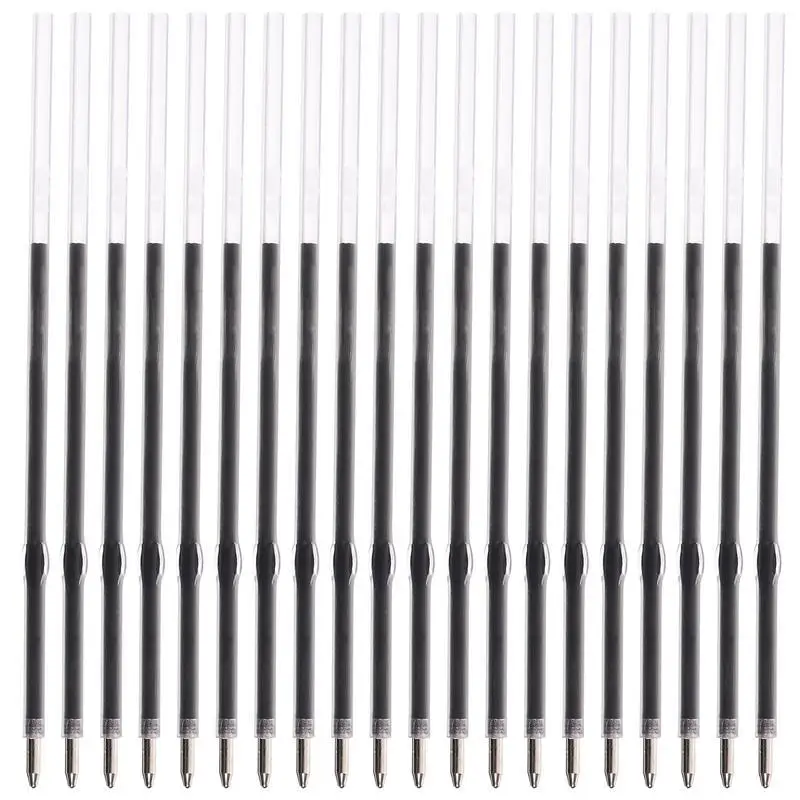 100pcs 07mm Black Office Push-Button Ballpoint Pen RefillNeutral Refills Portable Decor Filling Gel Fine Pen Refills
