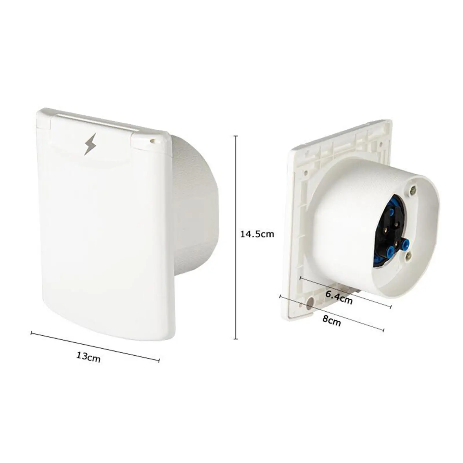 RV Power Socket External 16A Outdoor Plug Magnetic Lock Weatherproof Outlet Charger with Cover for Caravan Travel Use