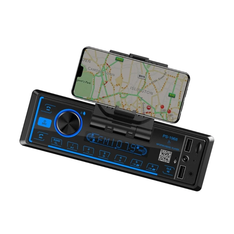 

Advanced Auto Wireless Sound Player Colorful Display, Phone Stand for Easy Navigation Handsfree Calling Music Streaming