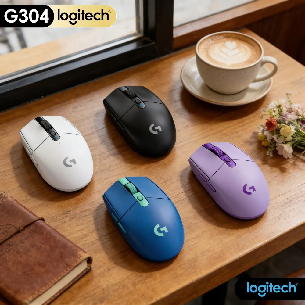Mouse Sem Fio Logitech G304 12000 DPI Sensor HERO LIGHTSPEED 1ms Bateria de 9 Meses Mouse de Viagem Rastreamento Preciso para Usuários
