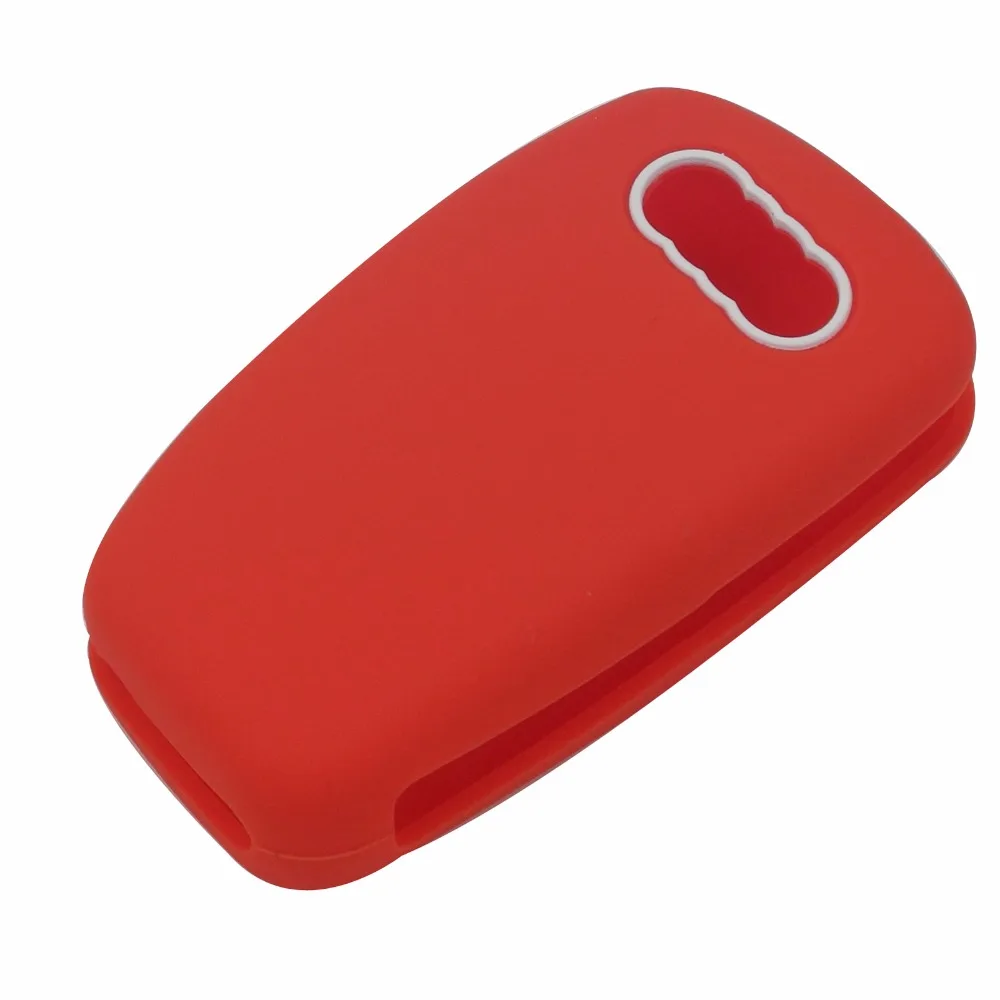 jingyuqin 3 Buttons Car Silicone Key Cover Styling Case Cover Fob Shell For Audi A1 A3 Q3 Q7 R8 A6L TT Key Case Four Car Styling