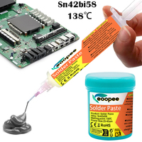 Lead-Free Welding Paste Sn42Bi58 No-Clean Syringe (50g/30g/15g/10g) - 138℃ Low Temp Solder for iPhone & Phone Component Repair