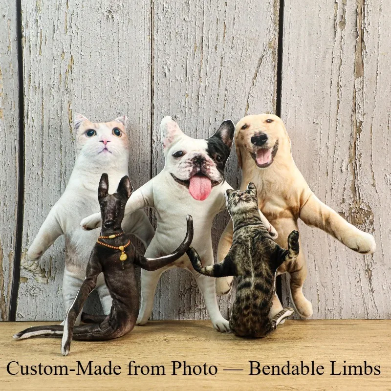 Personalized ugly pet plush pillow, Custom Figure from Your Picture, Bendable Arms & Legs, super fun gift for him her Loved ones